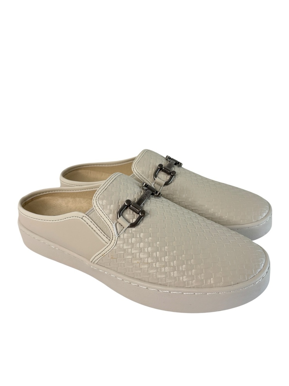 Spenco Durham Mules Womens Sz 9B Beige Orthotic Arch Support Footbed Sneaker NEW